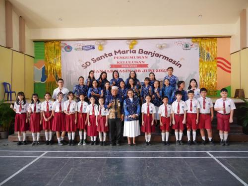 Pengumuman Kelulusan Pelepasan Siswa-Siswi Kelas 6 Tahun Ajaran 2022-2023 SD Santa Maria Banjarmasin